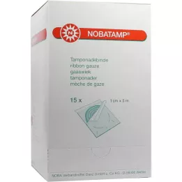 NOBATAMP-sterils tamponādes pārsējs 1 cmx5 m, 15 gab