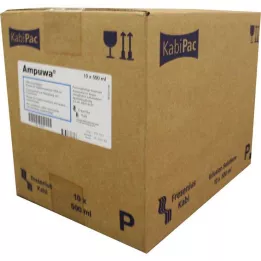 AMPUWA Plastmasas pudeles injekcijas/infūzijas šķīdums, 10X500 ml