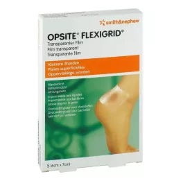 OPSITE Flexigrid transp. brūču pārsējs 6x7 cm sterils, 5 gab