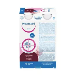 PROVIDE Xtra Drink Cherry dzeramā pudele, 4X200 ml