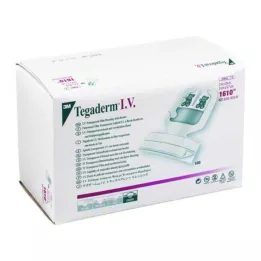 TEGADERM 3M I.V 5x5,7 cm caurspīdīgs kanuls fix.1610, 100 gab