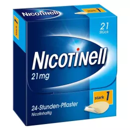 NICOTINELL 21 mg/24 stundu plāksteris 52,5 mg, 21 gab
