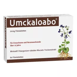 UMCKALOABO 20 mg apvalkotās tabletes, 60 gab