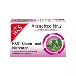 H&amp;S urīnpūšļa un nieru tējas filtra maisiņi, 20X2,0 g
