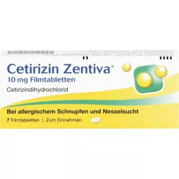 CETIRIZIN Zentiva 10 mg apvalkotās tabletes, 7 gab