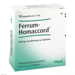 FERRUM HOMACCORD Ampulas, 10 gab
