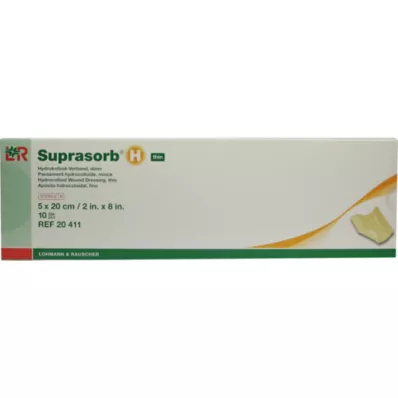 SUPRASORB H Hydrocoll.Verb.thhin 5x20 cm, 10 gab