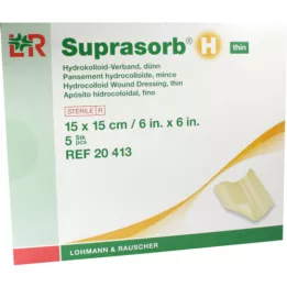 SUPRASORB H Hydrocoll.Verb.thhin 15x15 cm, 5 gab