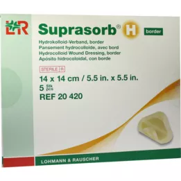 SUPRASORB H Hydrokoll.Verb.border 14x14 cm, 5 gab