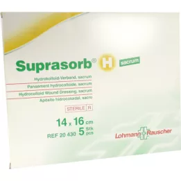 SUPRASORB H Hydrocoll.Verb.sacrum 14x16 cm, 5 gab
