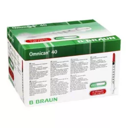 OMNICAN Insulīna šļirce 1 ml U40 ar kanulu 0,30x12 mm viena, 100X1 gab