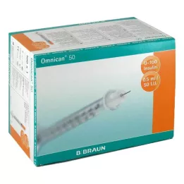 OMNICAN Insulīna šļirce 0,5 ml U100 ar kanulu 0,30x12 mm e., 100X1 gab