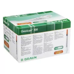 OMNICAN Insulīna šļirce 1 ml U100 ar kanulu 0,30x8 mm viena, 100X1 gab