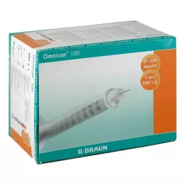 OMNICAN Insulīna šļirce 1 ml U100 ar kanulu 0,30x12 mm, 100X1 gab
