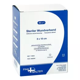WUNDVERBAND Steril 8x10 cm, 50 stundas
