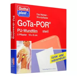 GOTA-POR PU Brūču plēve 10x6 cm sterils apmetums, 5 gab