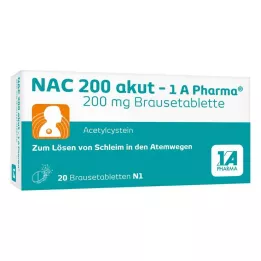 NAC 200 akut-1A Pharma putojošās tabletes, 20 gab