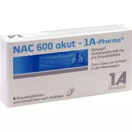 NAC 600 akut-1A Pharma putojošās tabletes, 6 gab