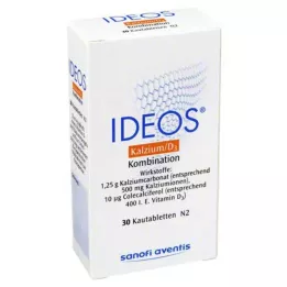 IDEOS 500 mg/400 SV košļājamās tabletes, 30 gab
