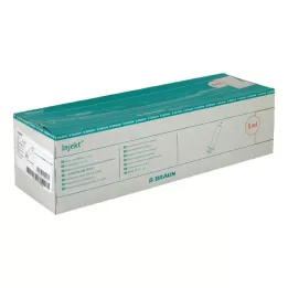INJEKT solo šļirce 5 ml LL centriski PVC-Frei, 100x5 ml