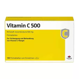 VITAMIN C 500 apvalkotās tabletes, 100 gab