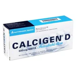 CALCIGEN D 600 mg/400 I.E. košļājamās tabletes, 50 gab
