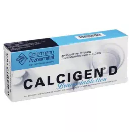 CALCIGEN D 600 mg/400 I.E. putojošās tabletes, 40 gab