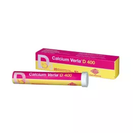 CALCIUM VERLA D 400 putojošās tabletes, 20 gab