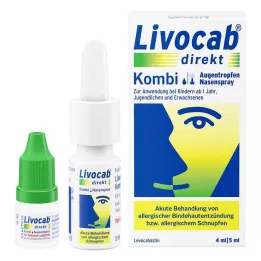 LIVOCAB Direct Combo 4 ml acu pilieni + 5 ml deguna aerosols, 1 iepakojums