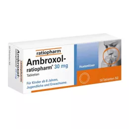 AMBROXOL-ratiopharm 30 mg klepus atkrēpošanas tabletes, 50 gab