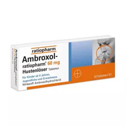 AMBROXOL-ratiopharm 60 mg klepus atkrēpošanas tabletes, 20 gab