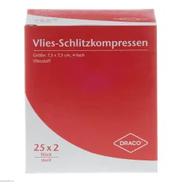 Šķēluma kompreses flīss 7,5x, 25x2 gab