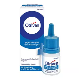 OTRIVEN 0,1% deguna pilieni pieaugušajiem un skolas vecuma bērniem, 10 ml