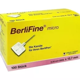 BERLIFINE mikro kanulas 0,33x12,7 mm, 100 gab