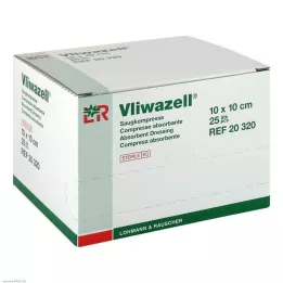 VLIWAZELL Absorbējošās kompreses sterilas 10x10 cm, 25 gab