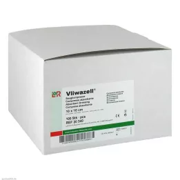 VLIWAZELL Absorbējošas kompreses nesterilas 10x10 cm, 100 gab
