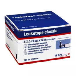 LEUKOTAPE Klasisks 3,75 cmx10 m melns, 1 gab