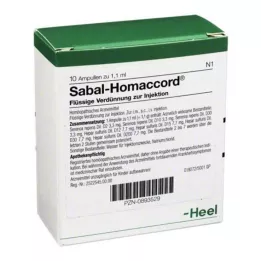 SABAL HOMACCORD Ampulas, 10 gab