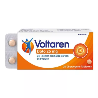 VOLTAREN Dolo 25 mg apvalkotās tabletes, 20 gab VOLTAREN Dolo 25 mg apvalkotās tabletes, 20 gab