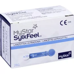 MYSTAR SylkFeel lancetes 28 G, 25 gab