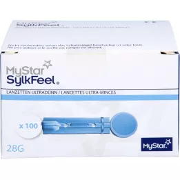 MYSTAR SylkFeel lancetes 28 G, 100 gab