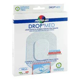 DROP med 8x10 cm brūču pārsējs sterils Master Aid, 5 gab