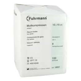 Marles kompreses 10x10 cm nesterilas 8 reizes, 100 gab