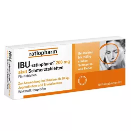 IBU-RATIOPHARM 200 mg akūtu sāpju tabletes, apvalkotās tabletes, 10 gab