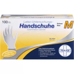 HANDSCHUHE Vienreizējās lietošanas lateksa bezpulvera M, 100 gab