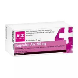 IBUPROFEN AbZ 200 mg apvalkotās tabletes, 50 gab