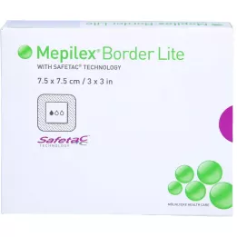 MEPILEX Border Lite putu savienojums 7,5x7,5 cm sterils, 5 gab