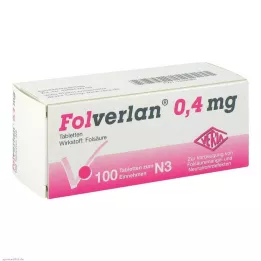 FOLVERLAN 0,4 mg tabletes, 100 gab