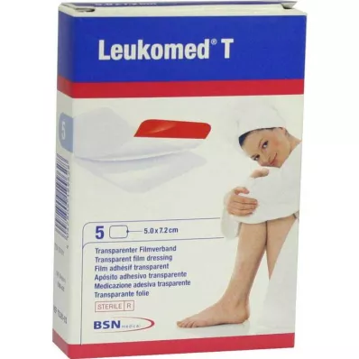 LEUKOMED caurspīdīgs sterils apmetums 5x7,2 cm, 5 gab