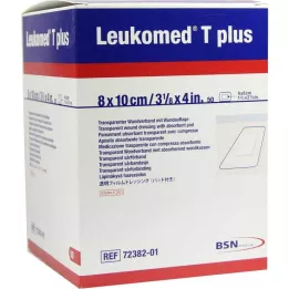 LEUKOMED transp.plus sterilie plāksteri 8x10 cm, 50 gab